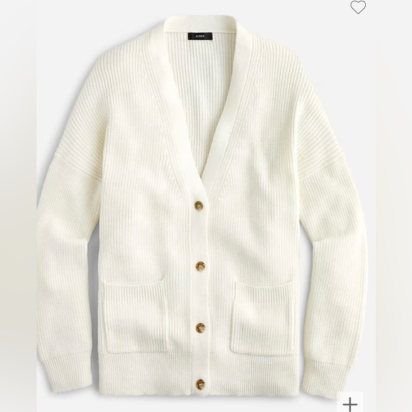 J. Crew Cream Cardigan Sweater - Picture 3 of 6